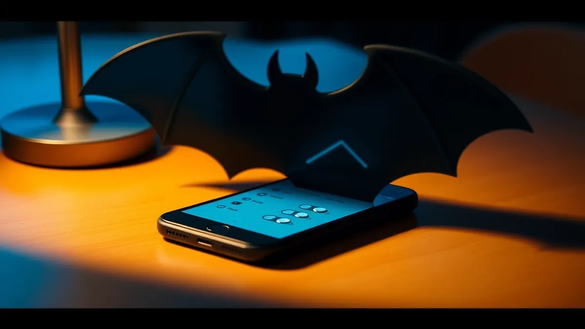 Illustration: A smartphone rests on a table with its screen displaying a generic settings menu containing several blank toggle switches.
